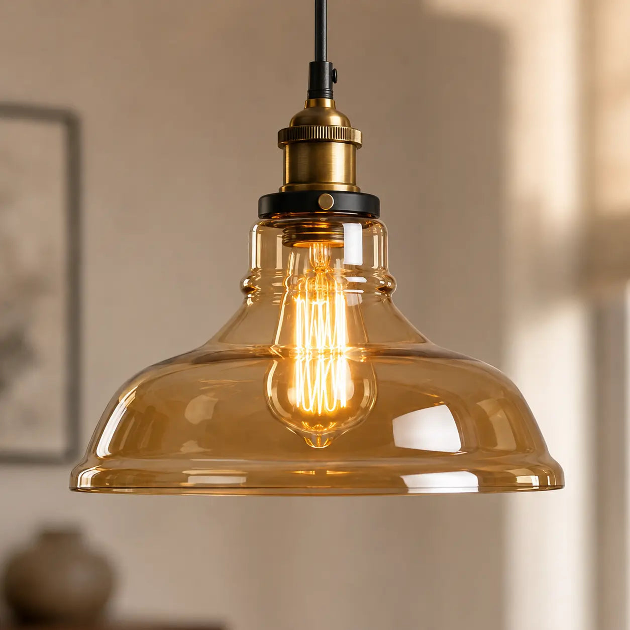 Suspension Cloche XL Verre Fumé