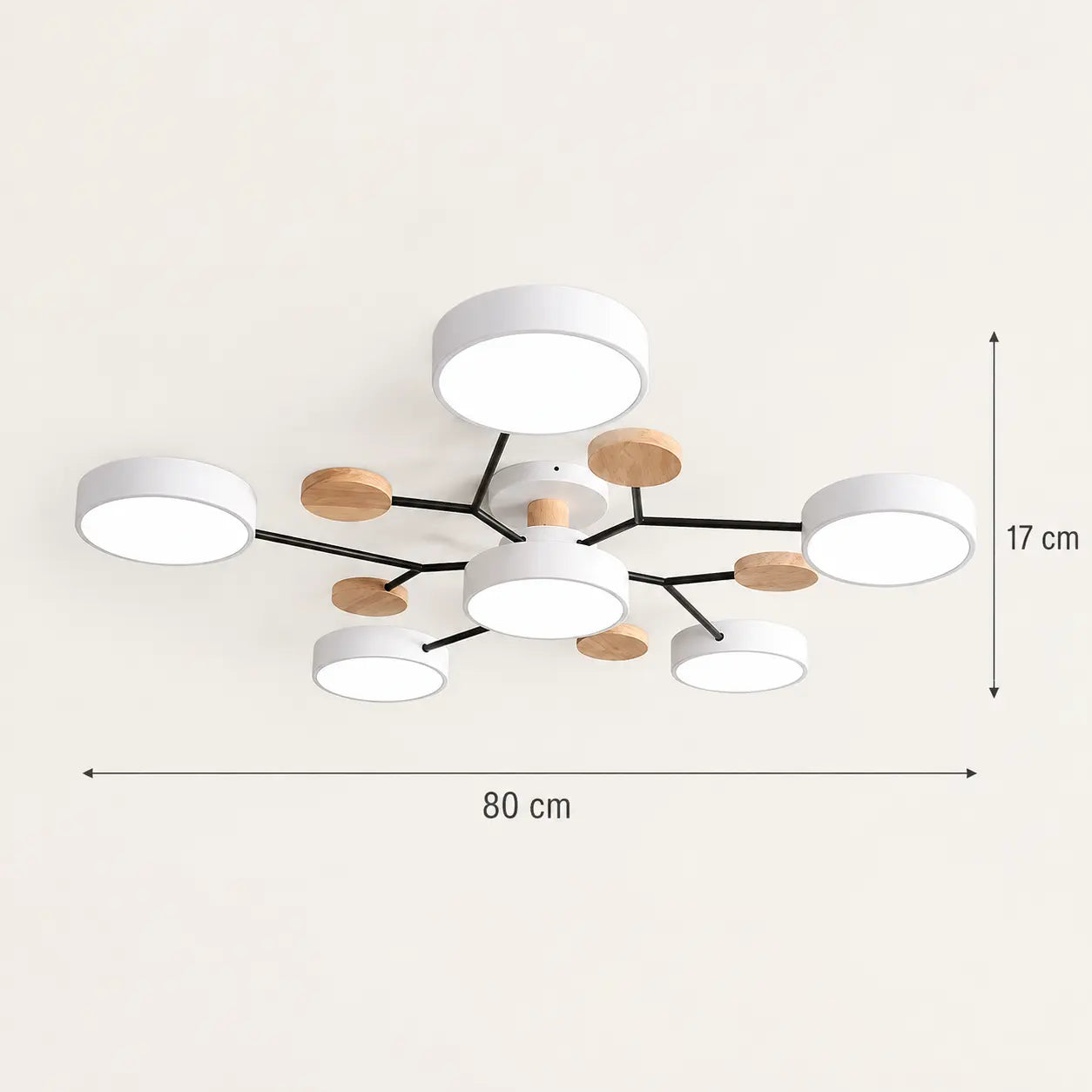 Lustre Plafonnier LED 5 ou 6 Diffuseurs