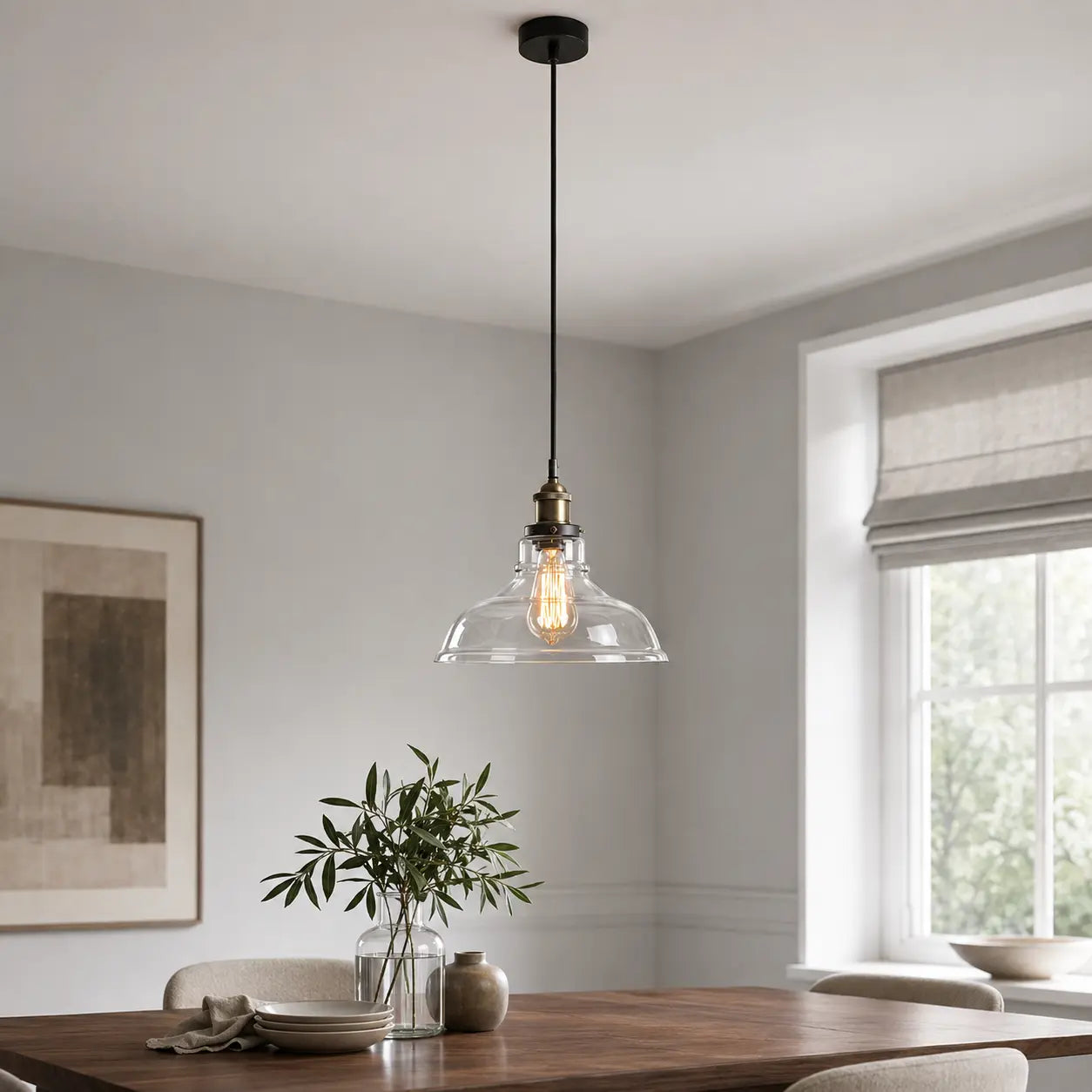 Suspension Cloche XL Verre Fumé