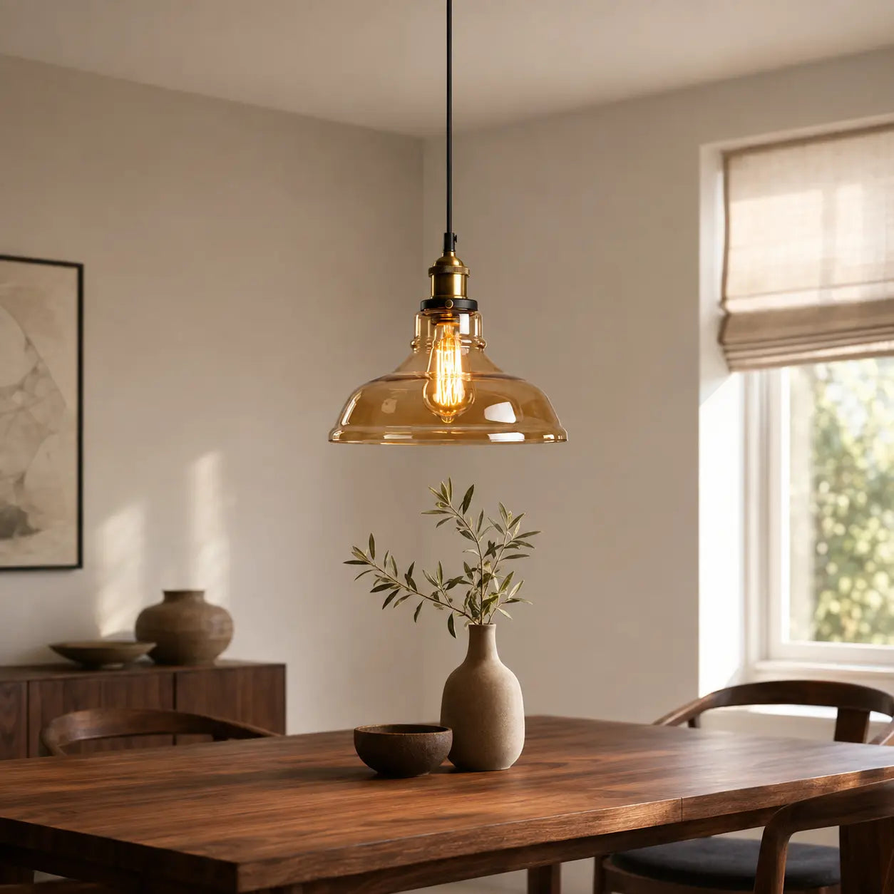 Suspension Cloche XL Verre Fumé