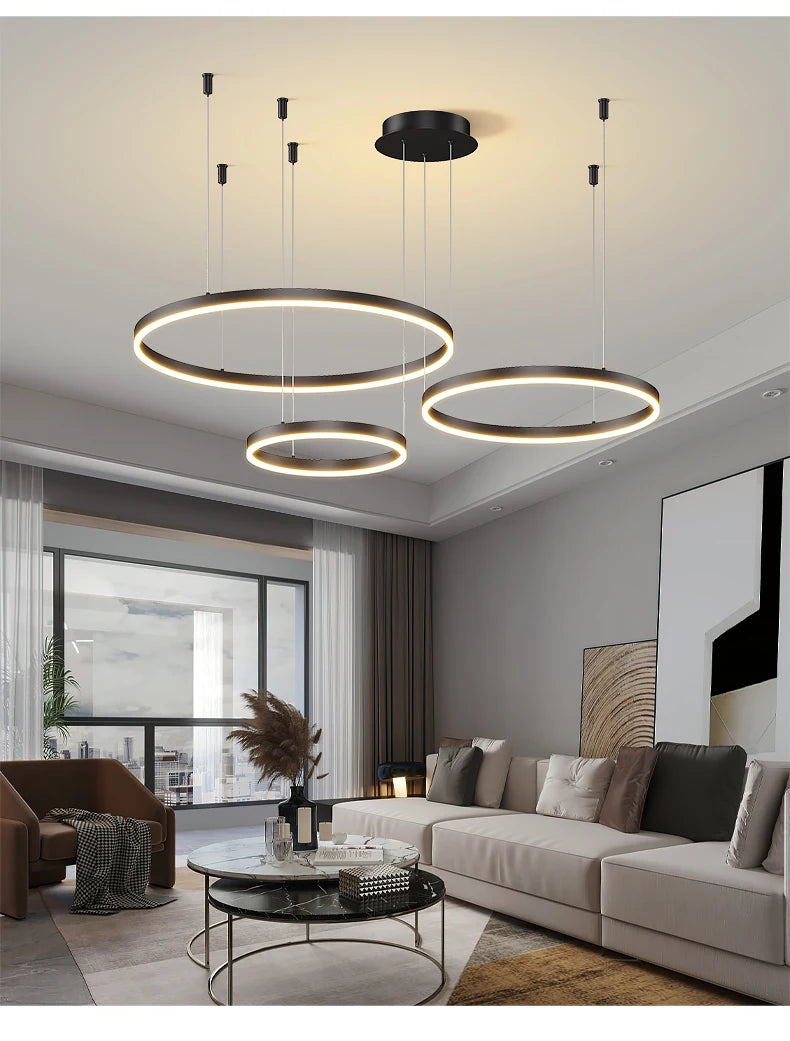 Lustre Anneaux LED Concentriques