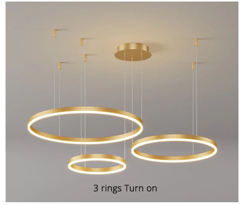 Lustre Anneaux LED Concentriques