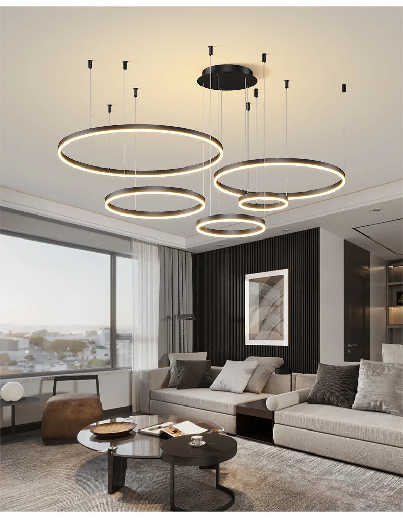 Lustre Anneaux LED Concentriques