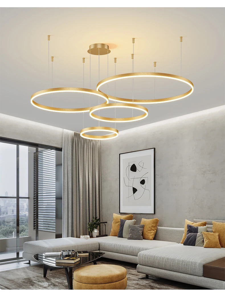 Lustre Anneaux LED Concentriques