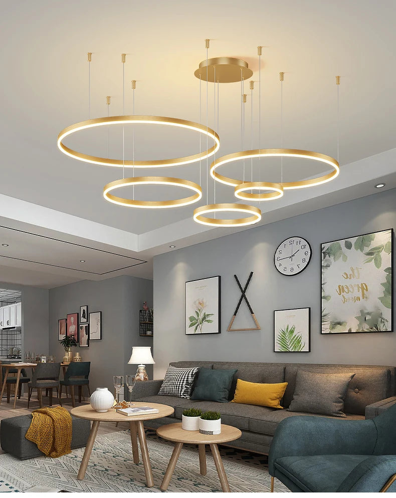 Lustre Anneaux LED Concentriques