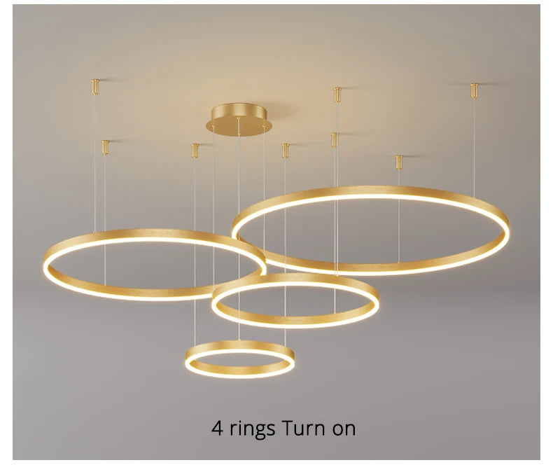 Lustre Anneaux LED Concentriques