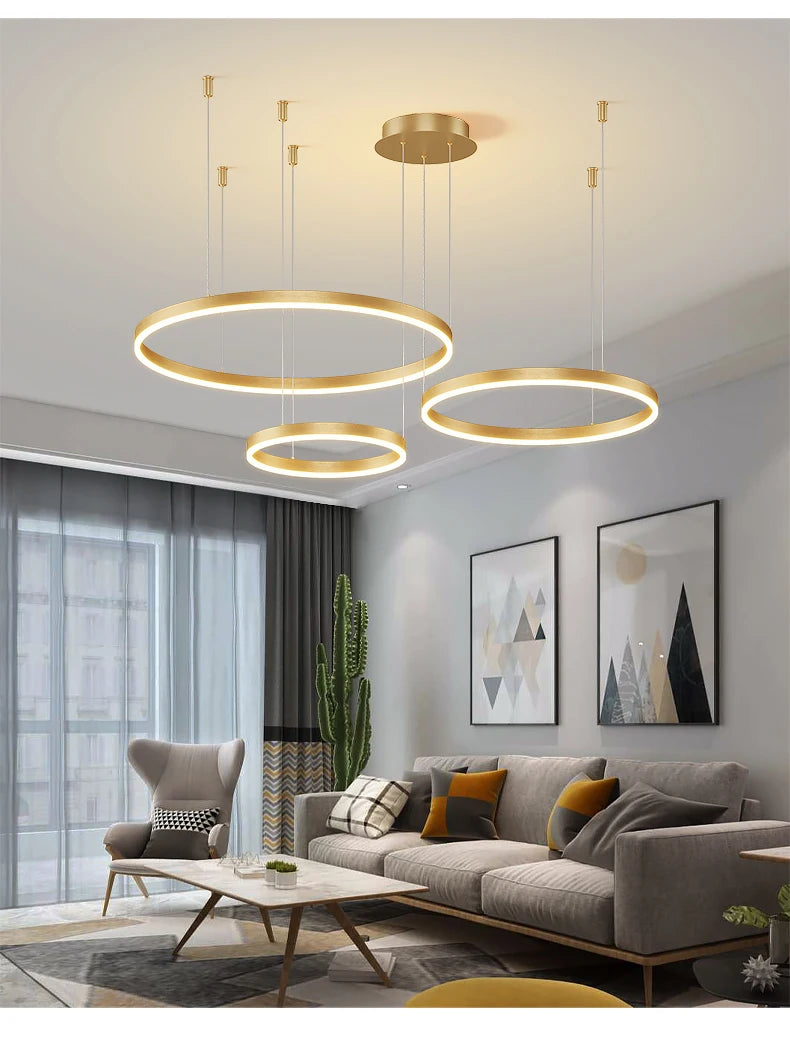 Lustre Anneaux LED Concentriques