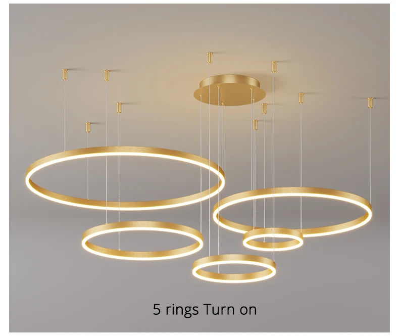 Lustre Anneaux LED Concentriques