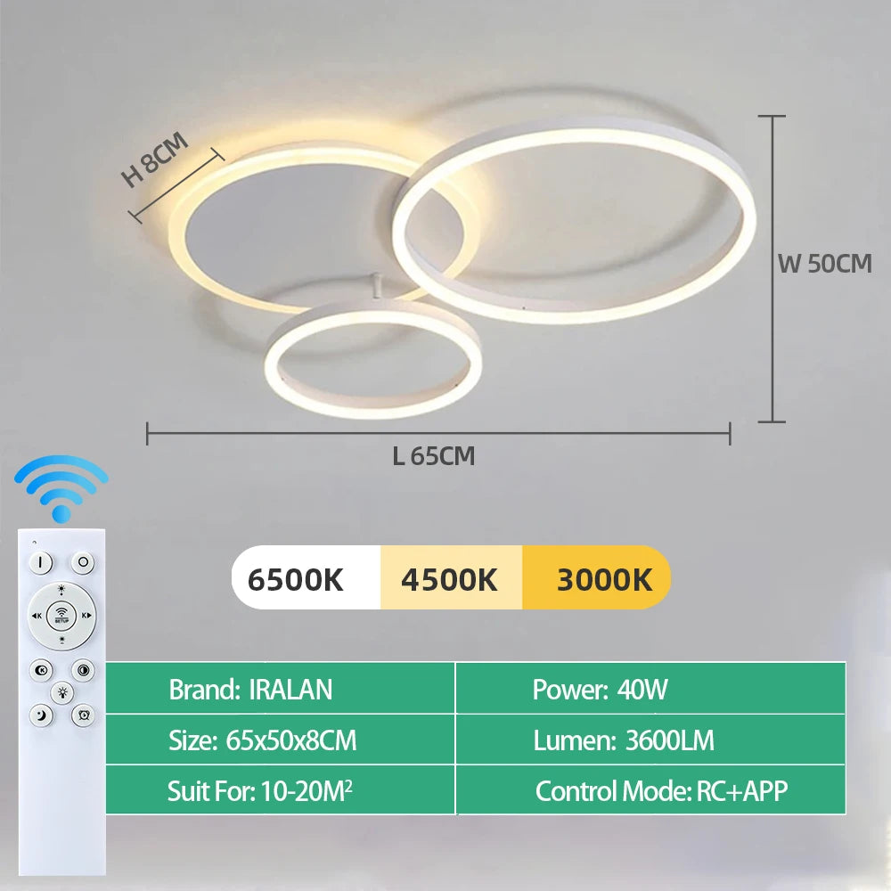 Plafonnier LED Lames 1 à 6 Têtes