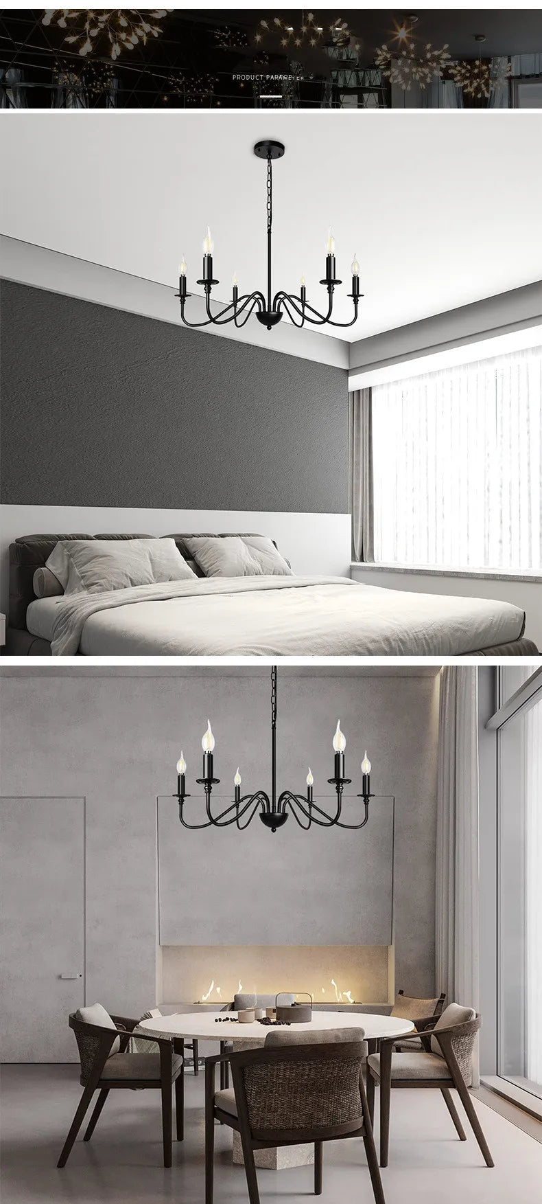 Lustre Rétro 4 à 8 Bras