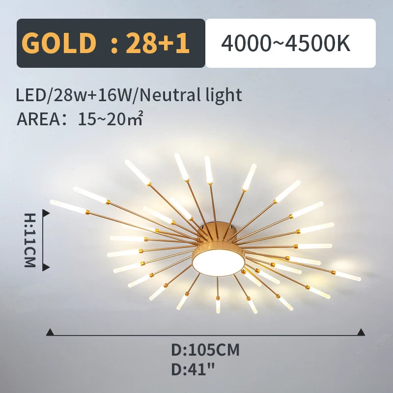 Plafonnier Soleil LED Rayonnant