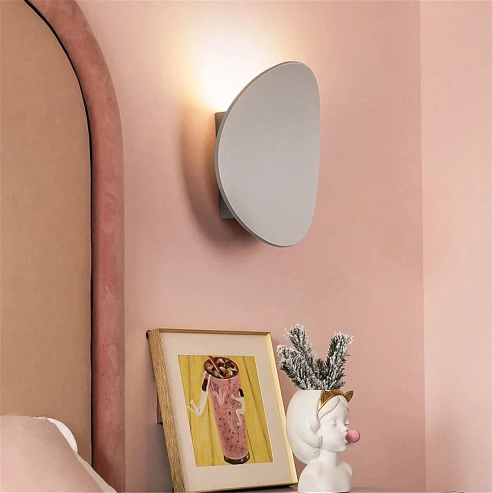 Oval LED Wall Lamp Modern Design Indoor Outdoor — Black White Gold | Lumfyr
