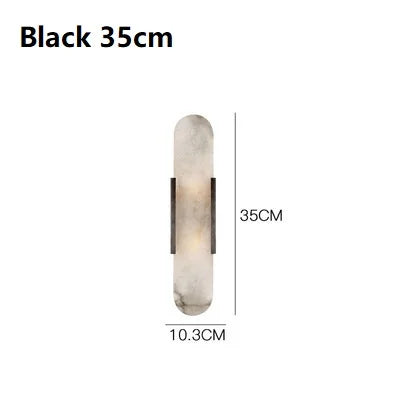 Luxury Contemporary LED Capsule Natural Marble Wall Sconce | Lumfyr