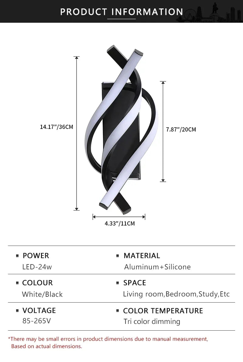Applique Murale LED Spirale