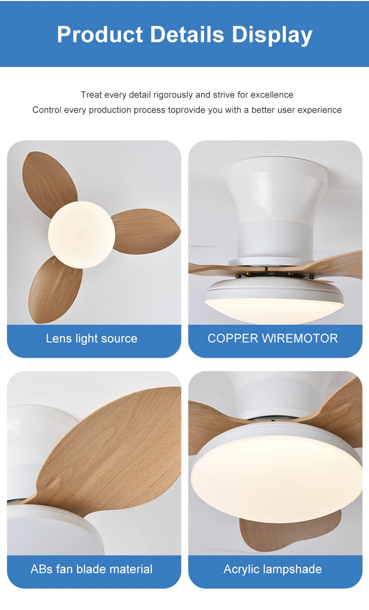 Ventilateur de Plafond LED Dimmable avec Télécommande | Lumfyr