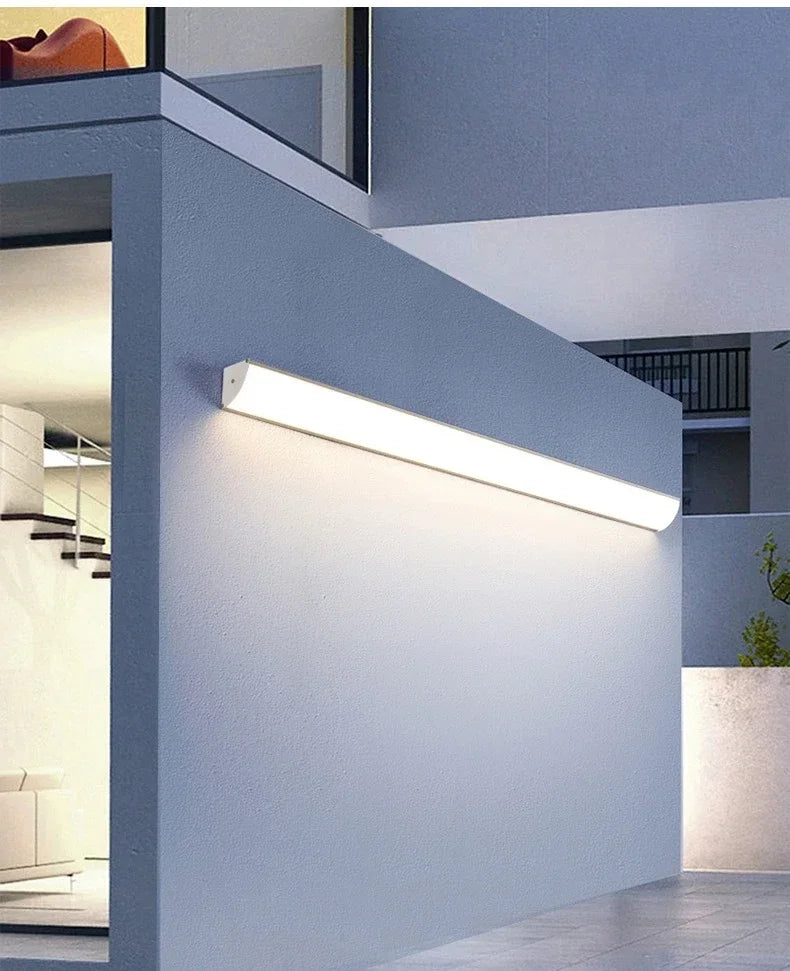 Applique Murale Extérieure LED Bande Longue IP65 Détecteur