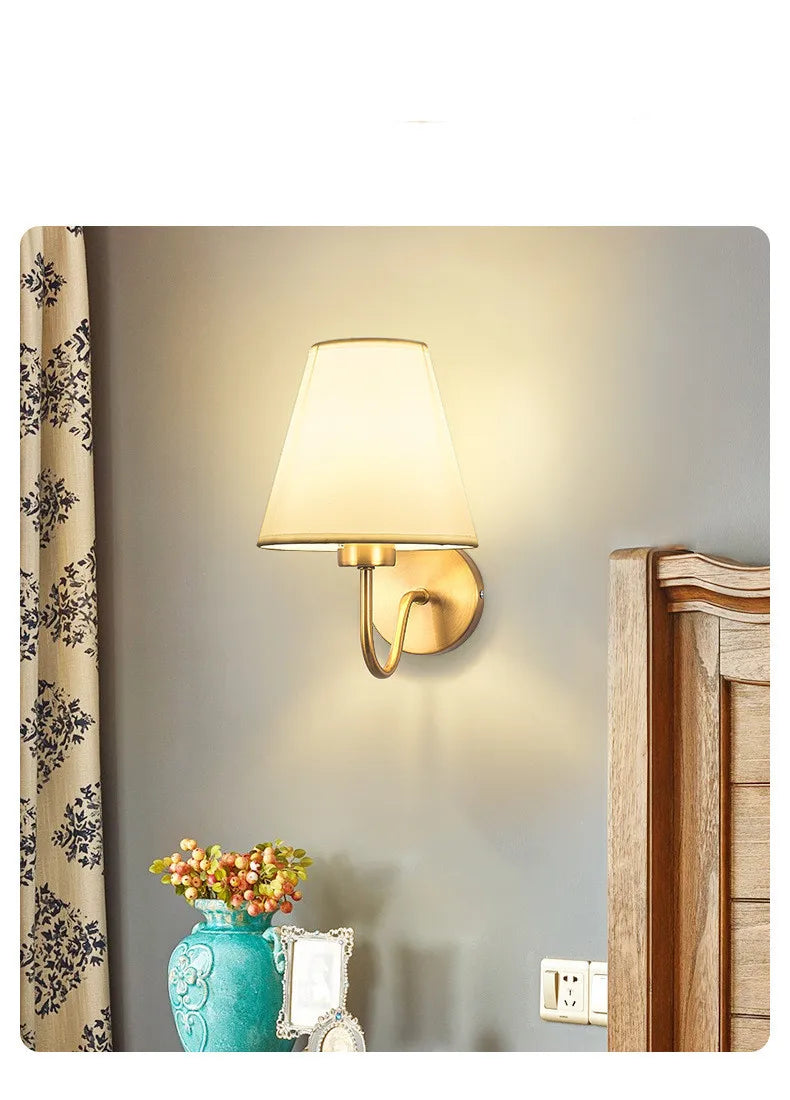 Applique Murale Abat-Jour Tissu