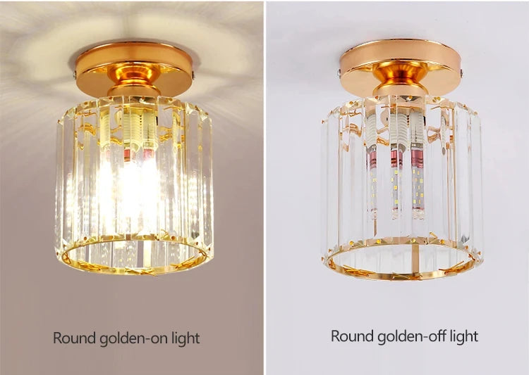 Plafonnier Cristal Rond ou Carré