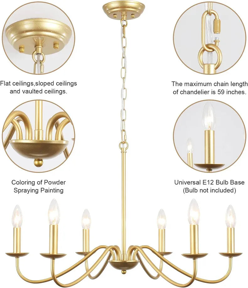Lustre Rétro 4 à 8 Bras