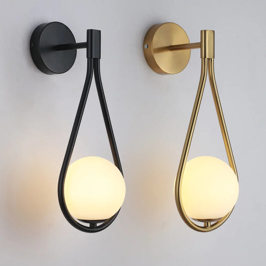 Applique Murale Boule Verre LED
