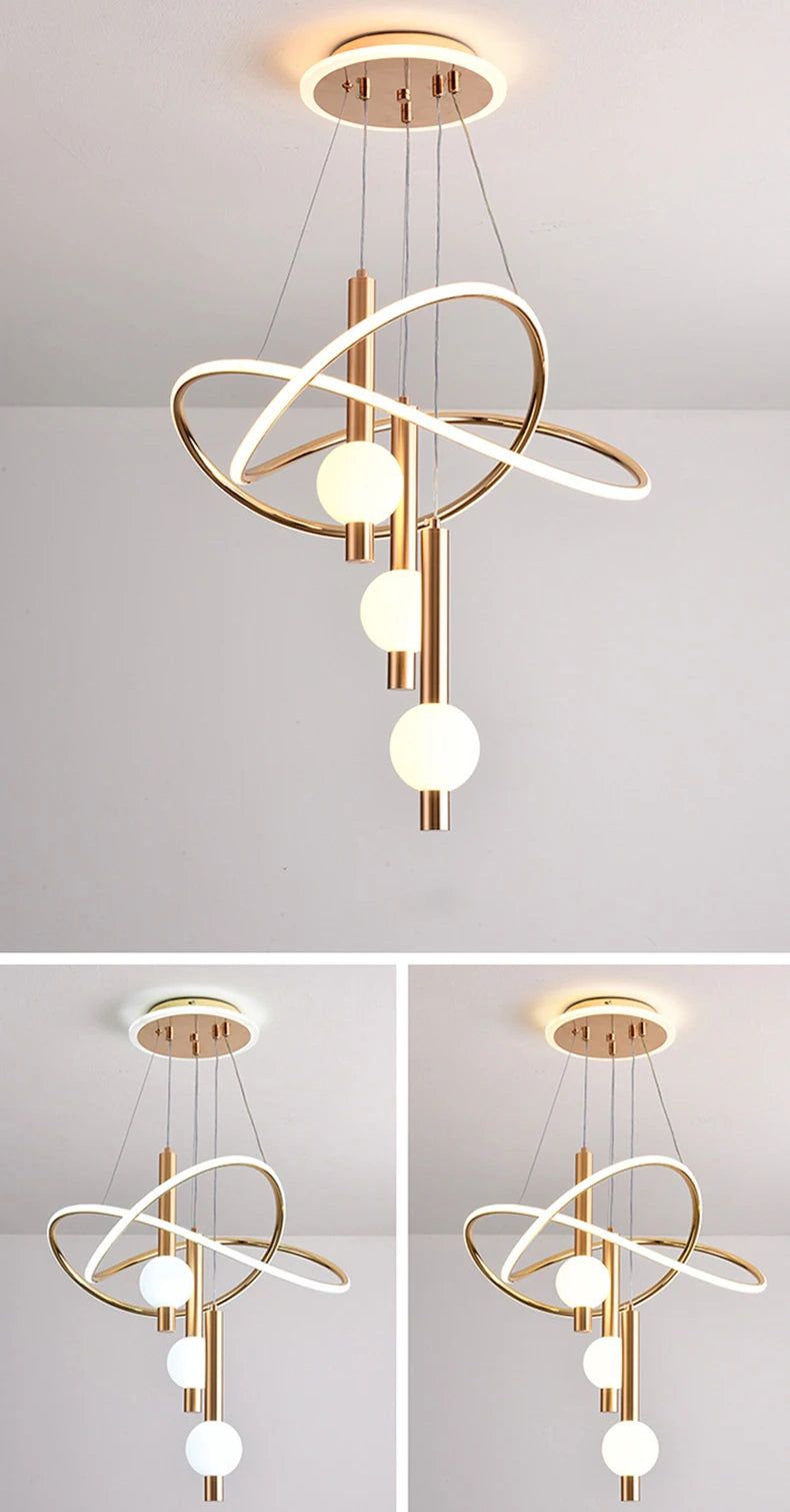 Lustre Suspension LED Pampilles