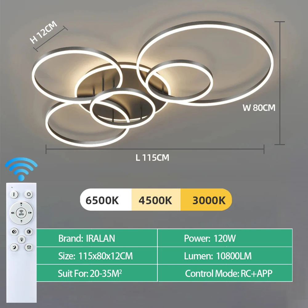 Plafonnier LED Lames 1 à 6 Têtes