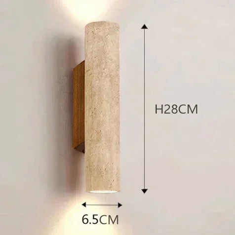 Applique Murale Travertin & Bois LED