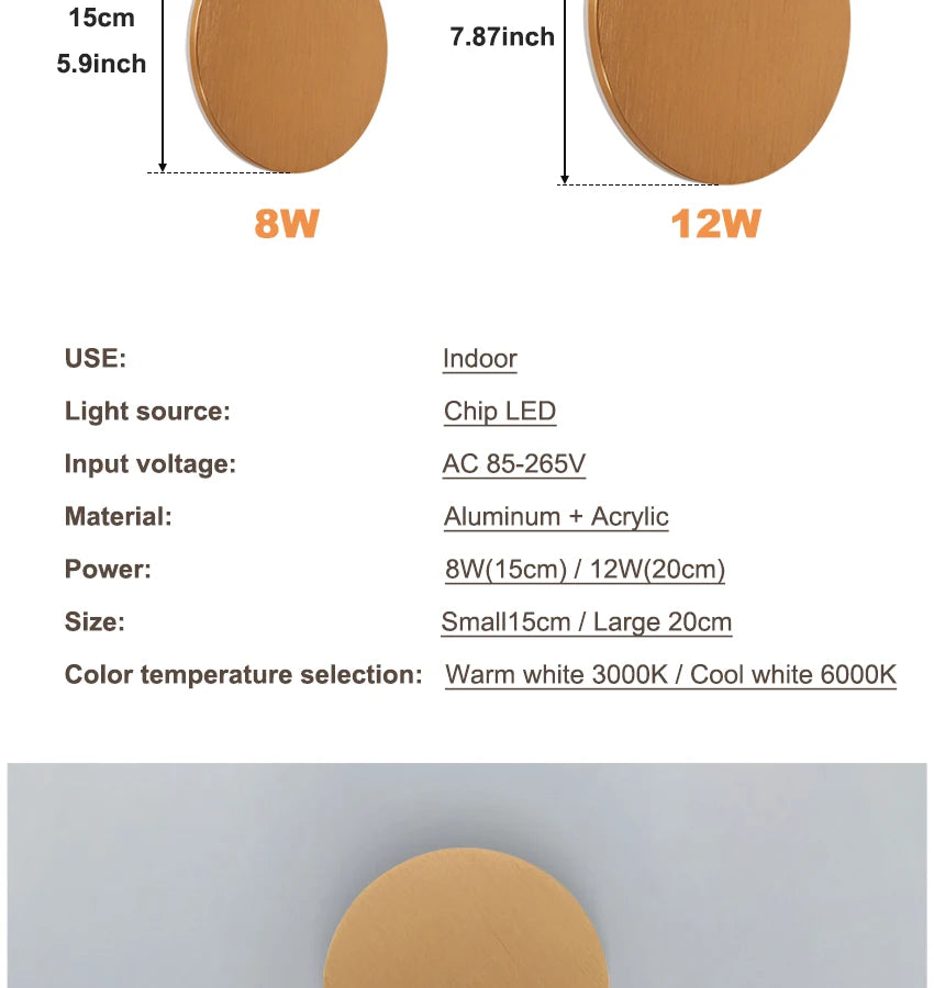 Applique Murale Ronde LED