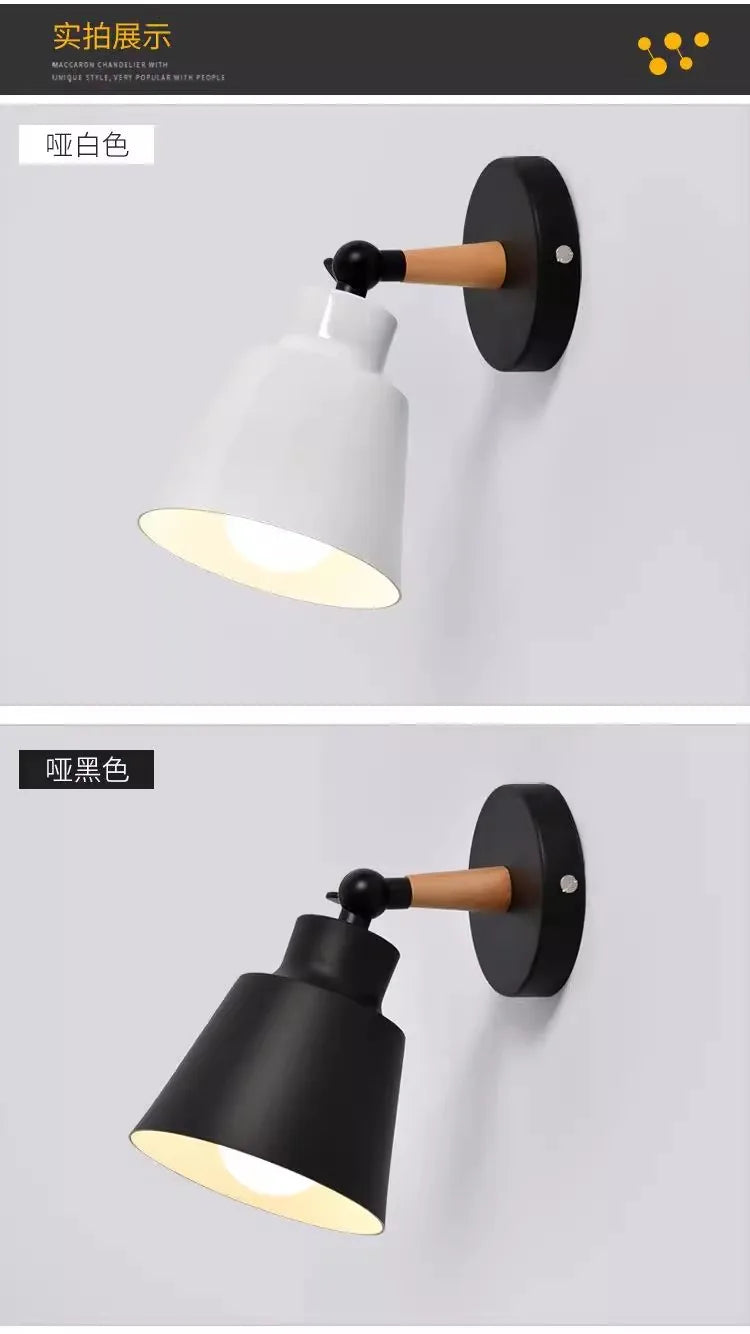 Nordic Wooden Macaron Wall Light Scandinavian Style | Lumfyr