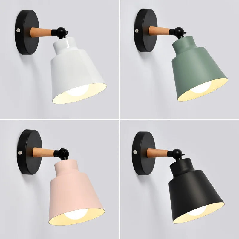 Nordic Wooden Macaron Wall Light Scandinavian Style | Lumfyr
