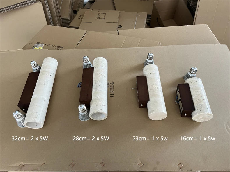 Applique Murale Travertin & Bois LED