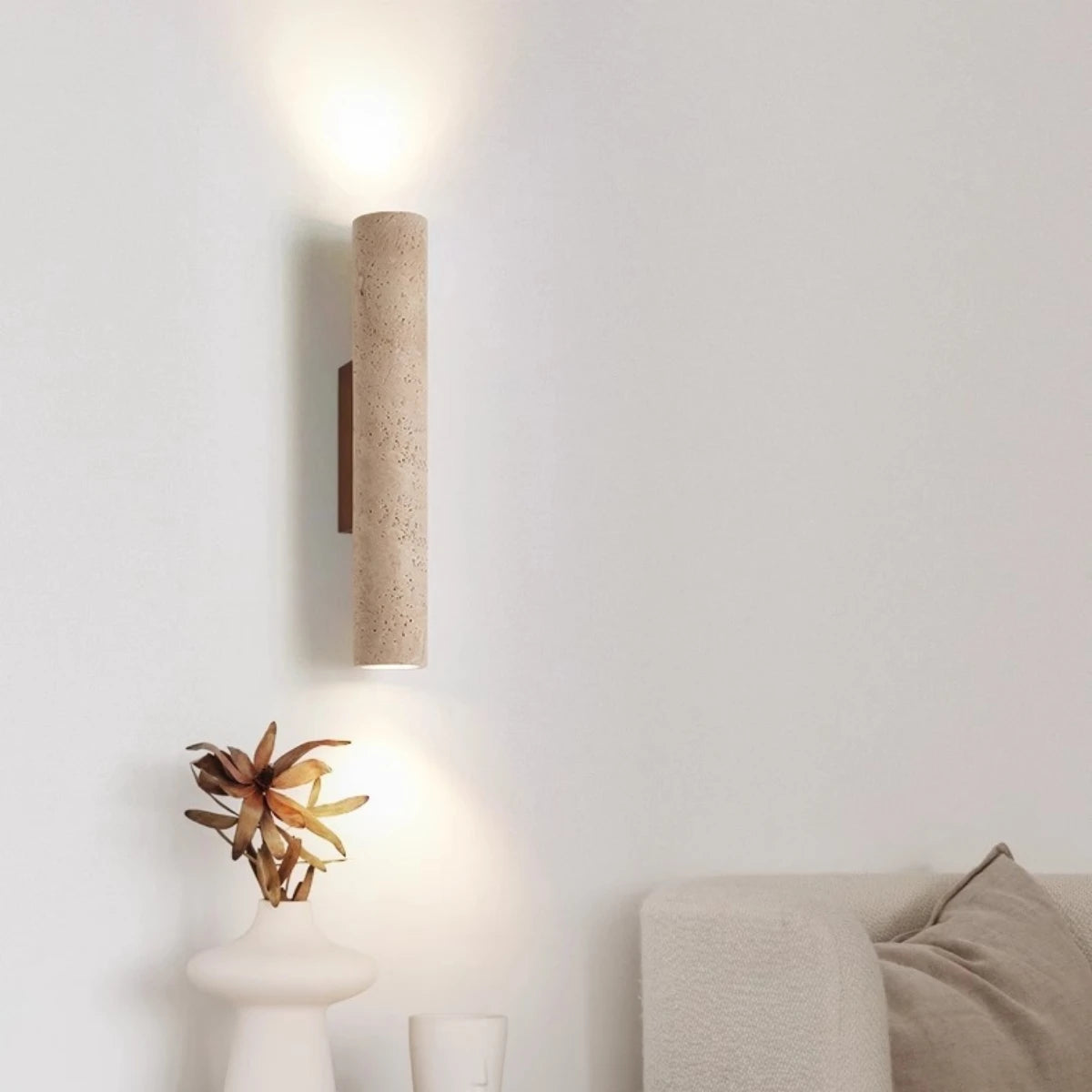 Applique Murale Travertin & Bois LED