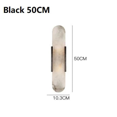 Luxury Contemporary LED Capsule Natural Marble Wall Sconce | Lumfyr