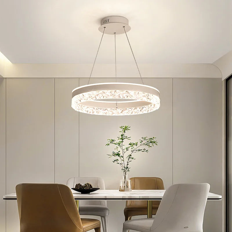 Suspension Anneau Cristal LED