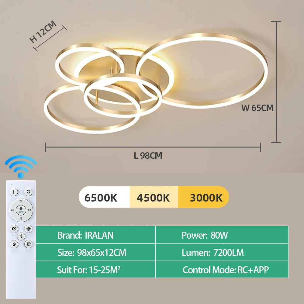 Plafonnier LED Lames 1 à 6 Têtes