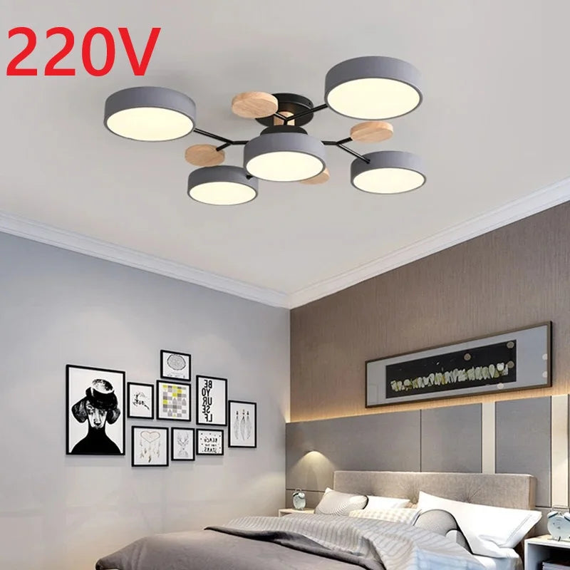 Lustre Plafonnier LED 5 ou 6 Diffuseurs