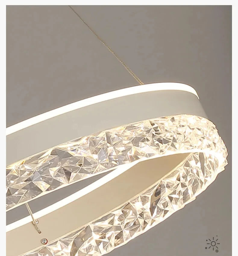 Suspension Anneau Cristal LED