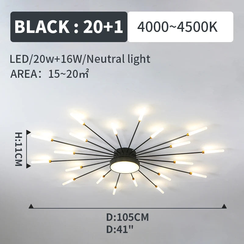 Plafonnier Soleil LED Rayonnant