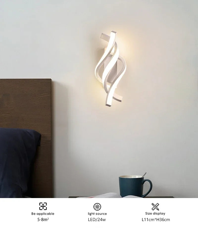 Applique Murale LED Spirale