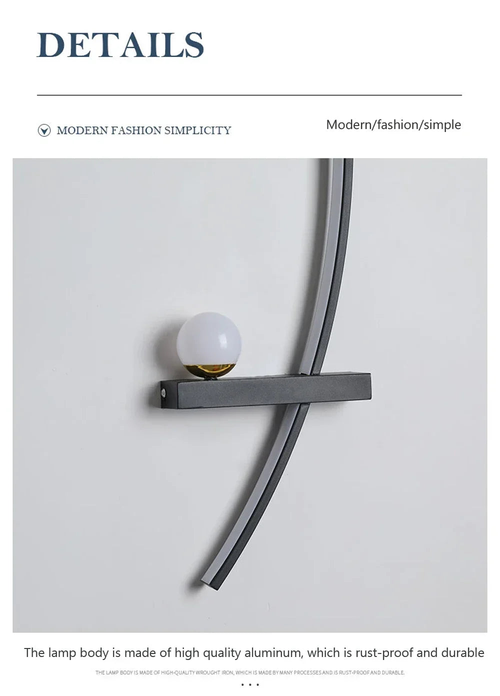 Applique Murale LED Courbée