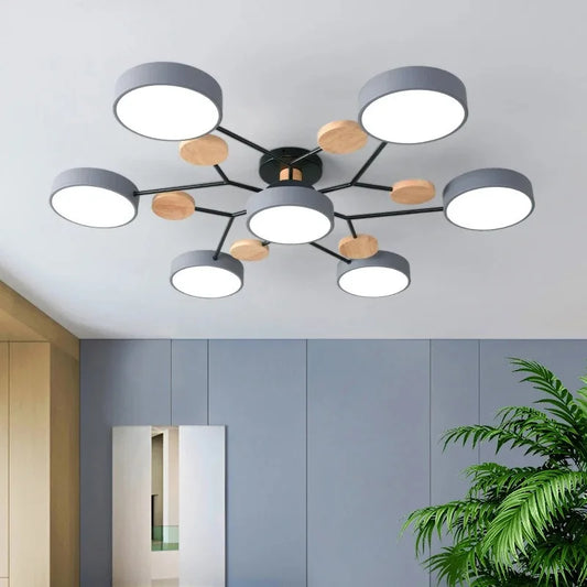 Lustre Plafonnier LED 5 ou 6 Diffuseurs