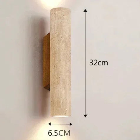 Applique Murale Travertin & Bois LED
