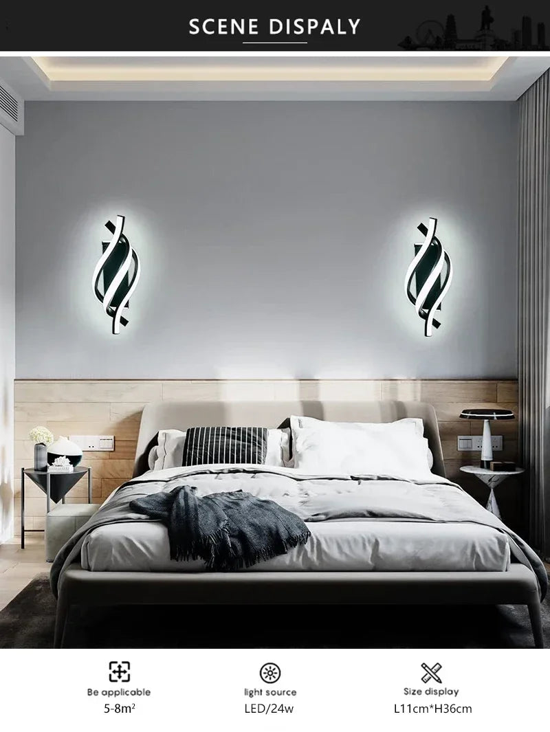 Applique Murale LED Spirale