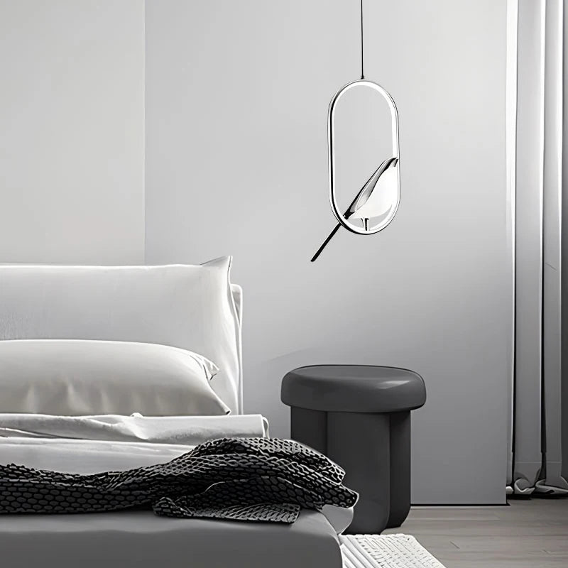 Suspension Oiseau Pie LED Ellipse Rotative
