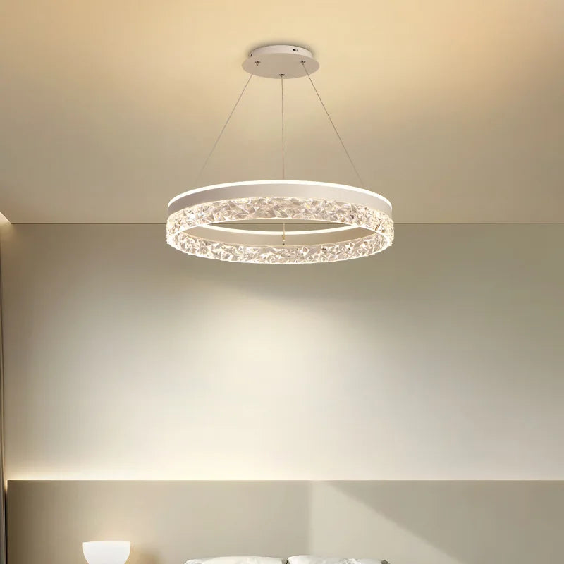 Suspension Anneau Cristal LED