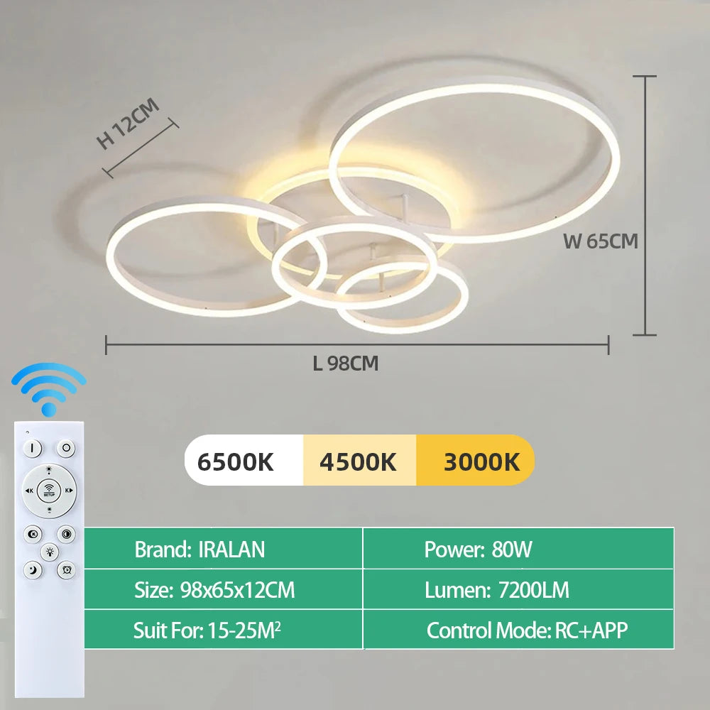 Plafonnier LED Lames 1 à 6 Têtes