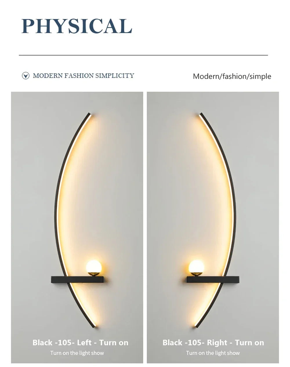 Applique Murale LED Courbée