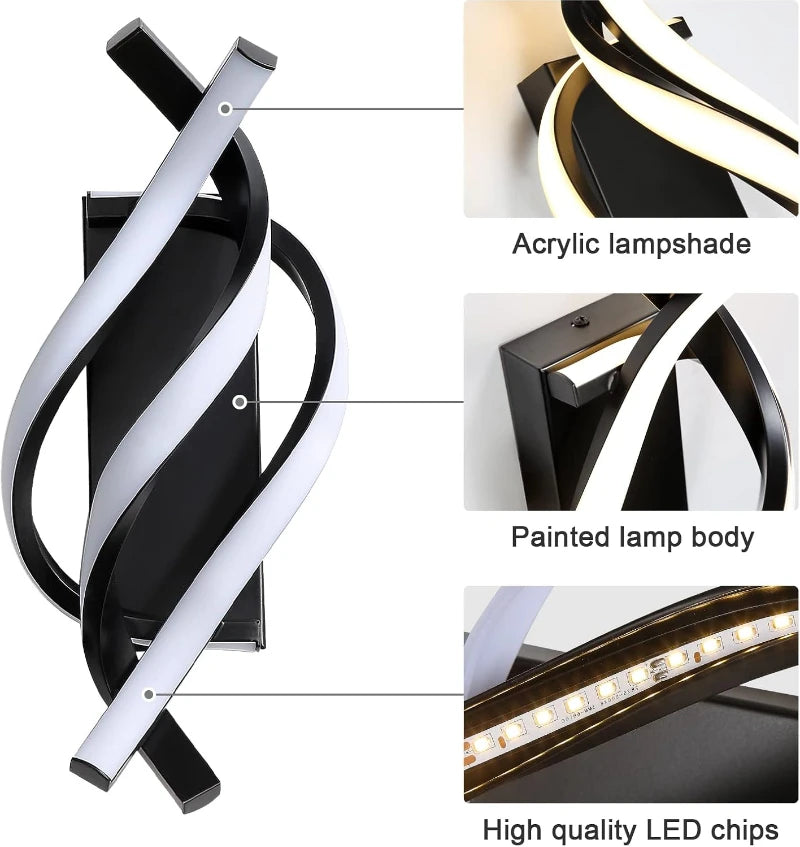 Applique Murale LED Spirale