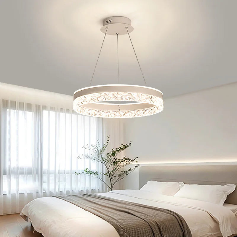 Suspension Anneau Cristal LED