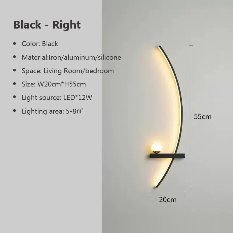 Applique Murale LED Courbée